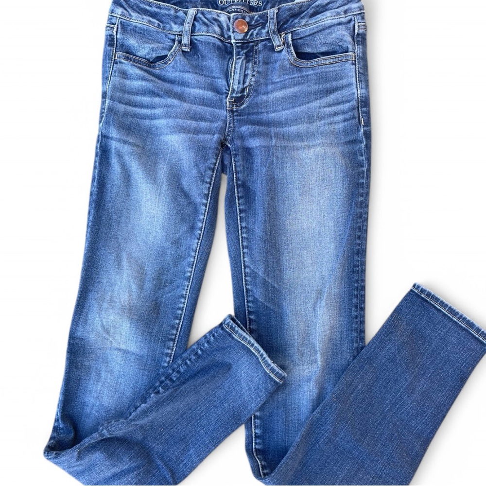 Women’s American Eagle Outfitters low-rise denim skinny jean jeggings size 4